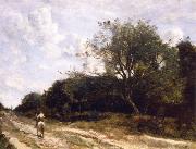 Jean Baptiste Camille  Corot Horseman on the road oil